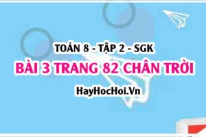 Bài 3 trang 82 Toán 8 Tập 2 Chân trời sáng tạo